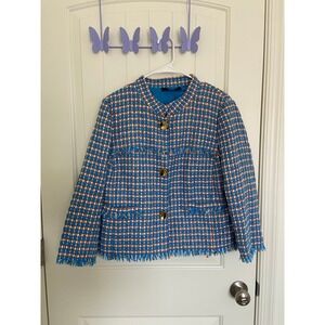 Per Se women's multicolored tweed jacket — medium/large